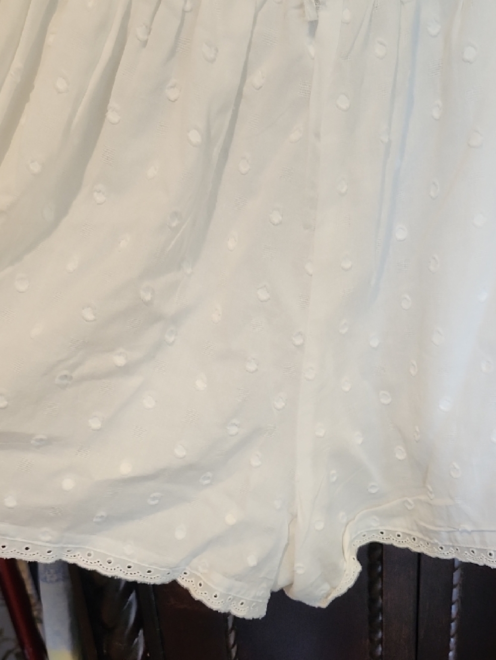 Blue Rain By Francesca's White Eyelet Ruffle V-Neck Romper - Picture 8 of 8